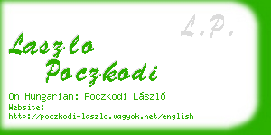 laszlo poczkodi business card
